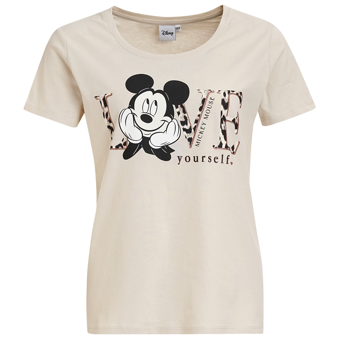 Gina Benotti Micky Maus T-Shirt mit Motiv beige