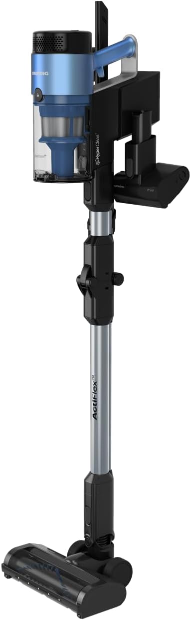 GRUNDIG VCP 8330 2-in-1-Akku-Stielstaubsauger, HyperClean, CyclonStorm-Technologie, knickbares Rohr, 3 Saugkraftstufen, 450 W Motor, 500 ml Staubbehälter, bis zu 60 Minuten Laufzeit, Blau/Schwarz
