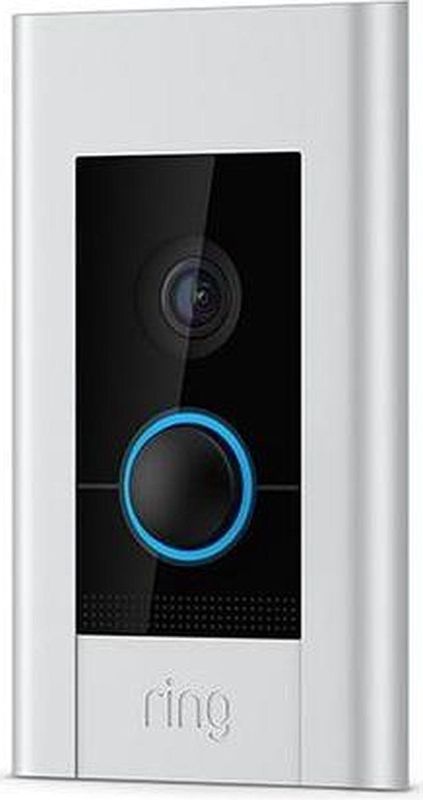 Ring Video Deurbel Elite - Bedraad - Livebeeld - Zilver