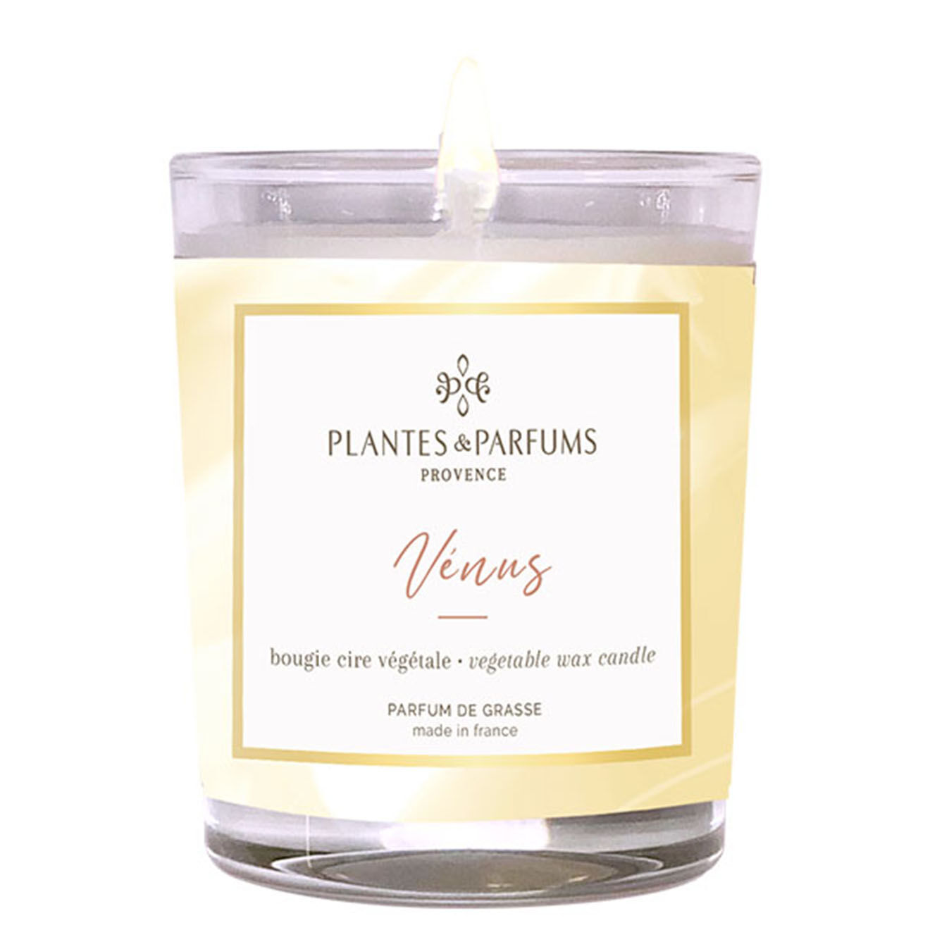 Plantes et Parfums de Provence Bougie Végétale Parfumée Vénus - 1 mèche 15h