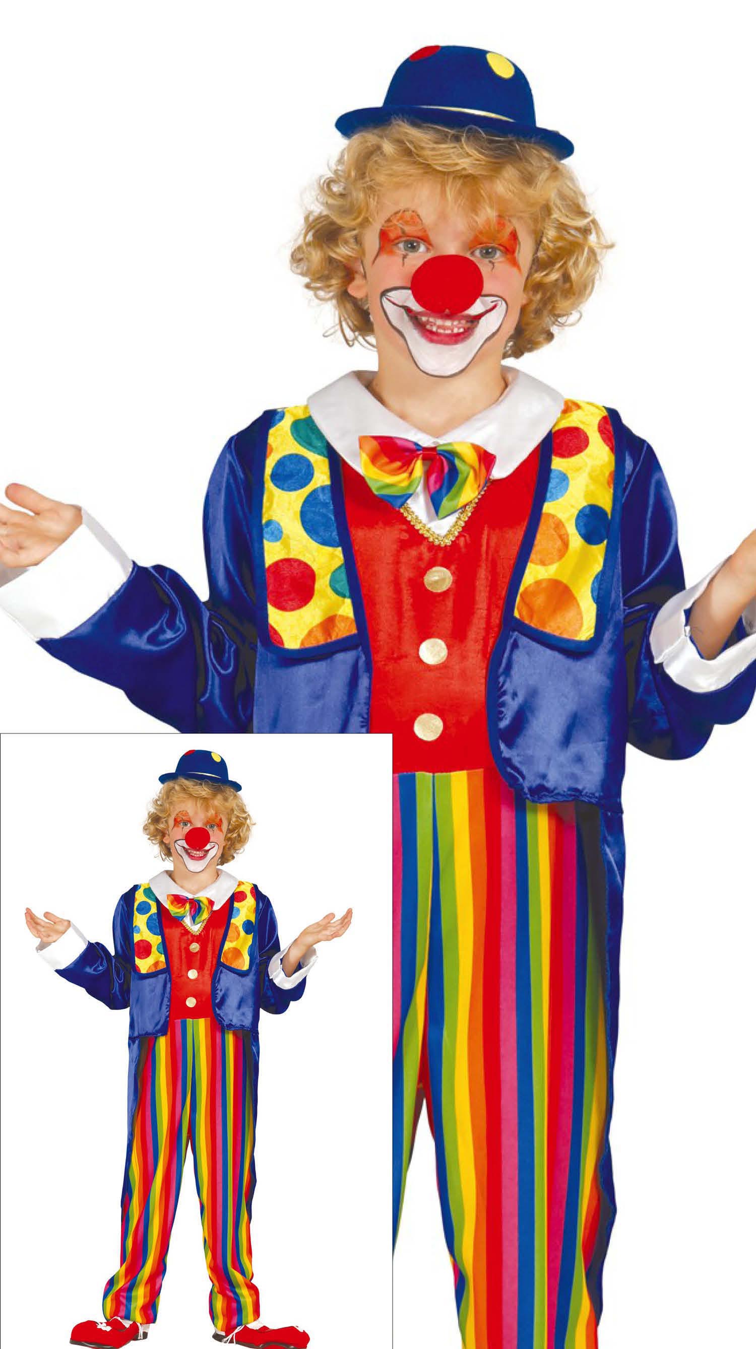 Clown Kostuum Gekleurd Kind