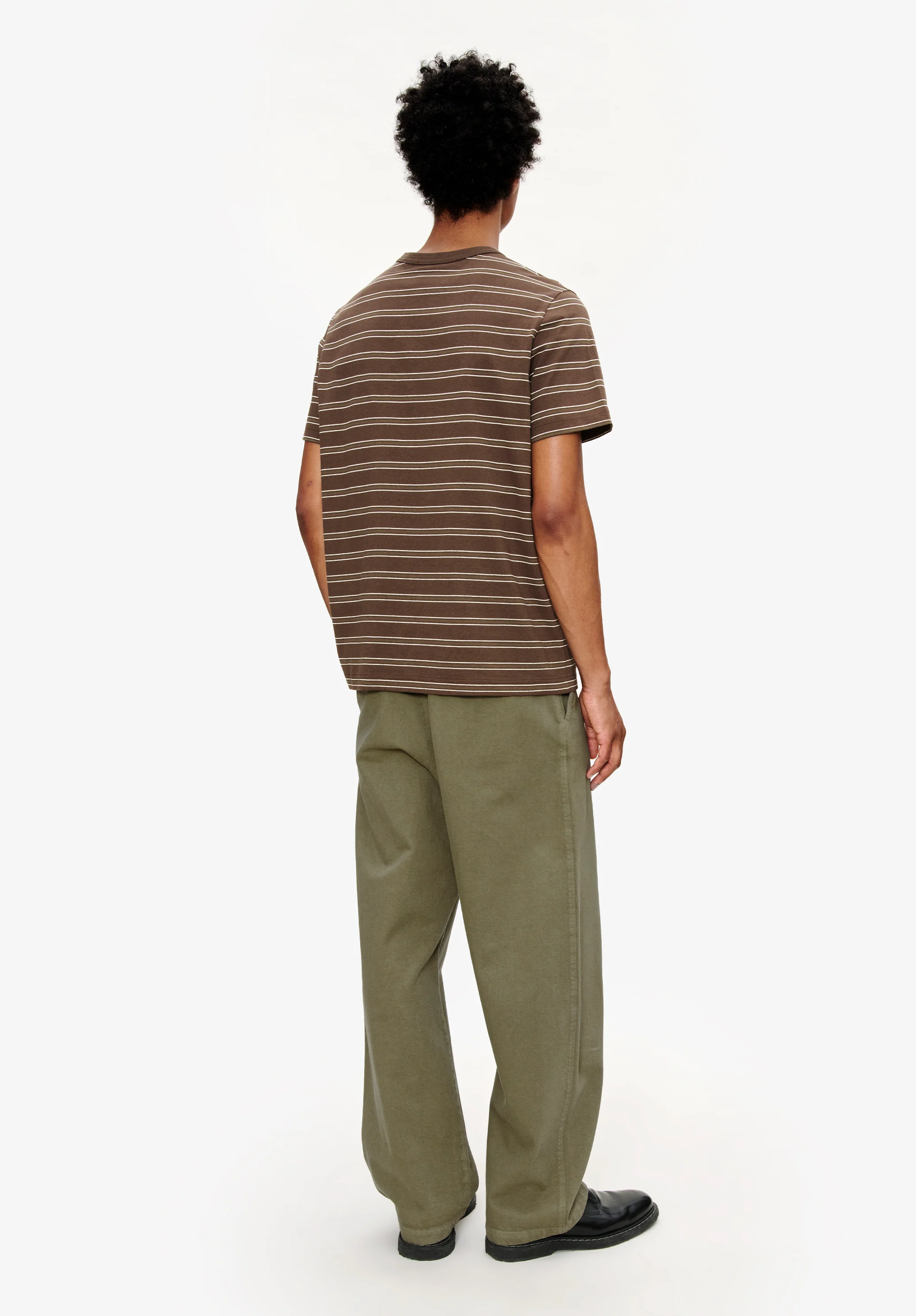 T-shirt rayé - Marron