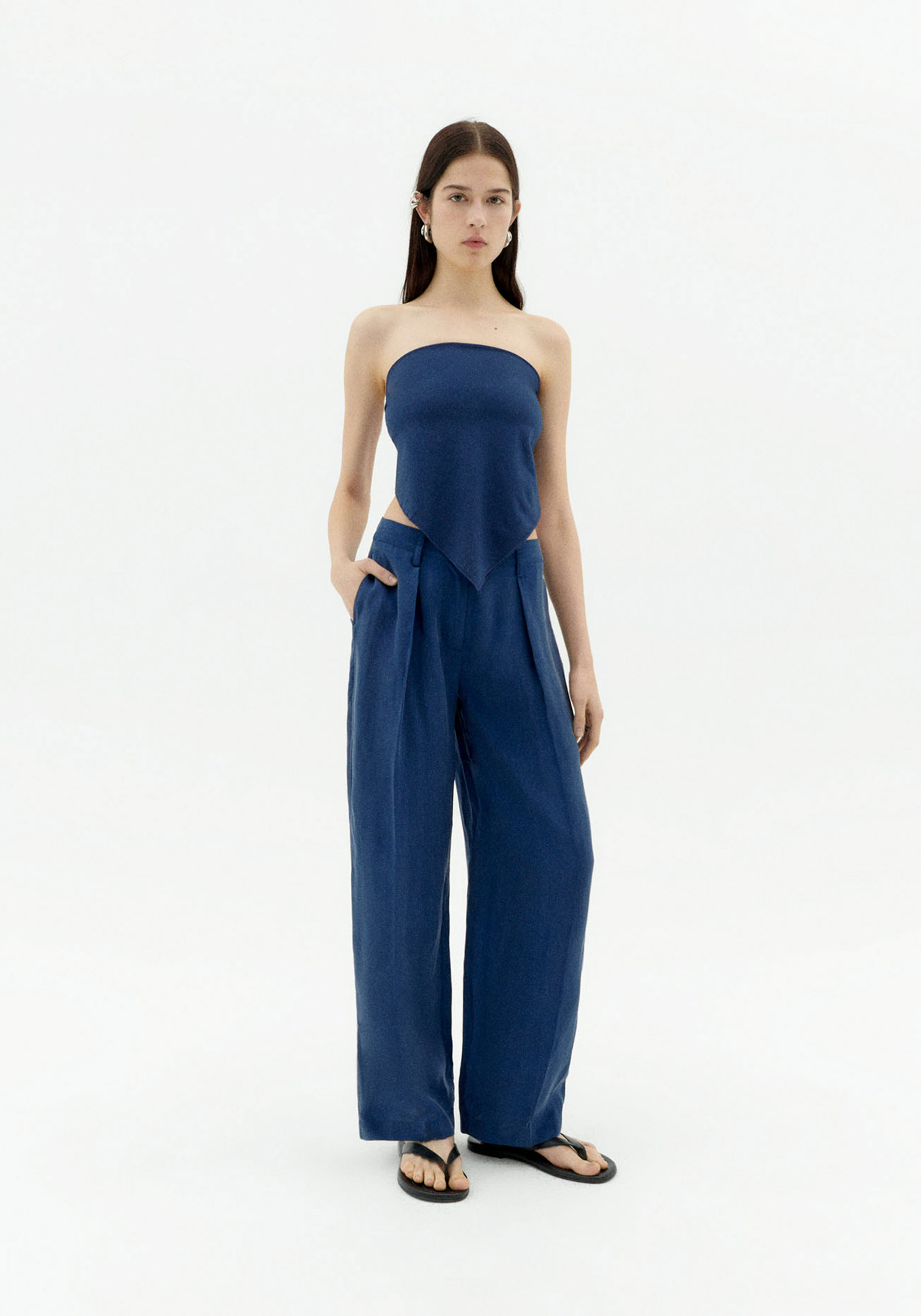 Thinking Mu Stoffhose Cirila Cobalt Blue
