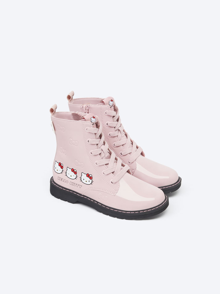Bota Hello Kitty ©Sanrio de couro envernizado - Rosa