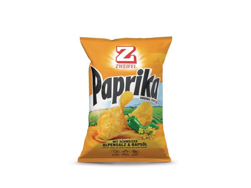 Zweifel Chips Original Paprika 20 x 30g Kartoffel Chips mit rauchig-würzigem Geschmack