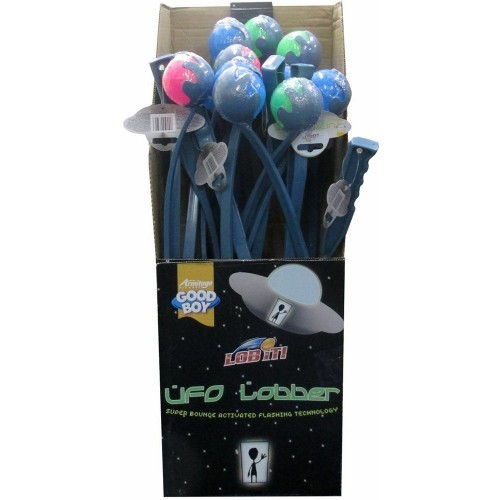 Lançador de Bolas em Formato de OVNI com Luzes Coloridas (Vários Modelos)