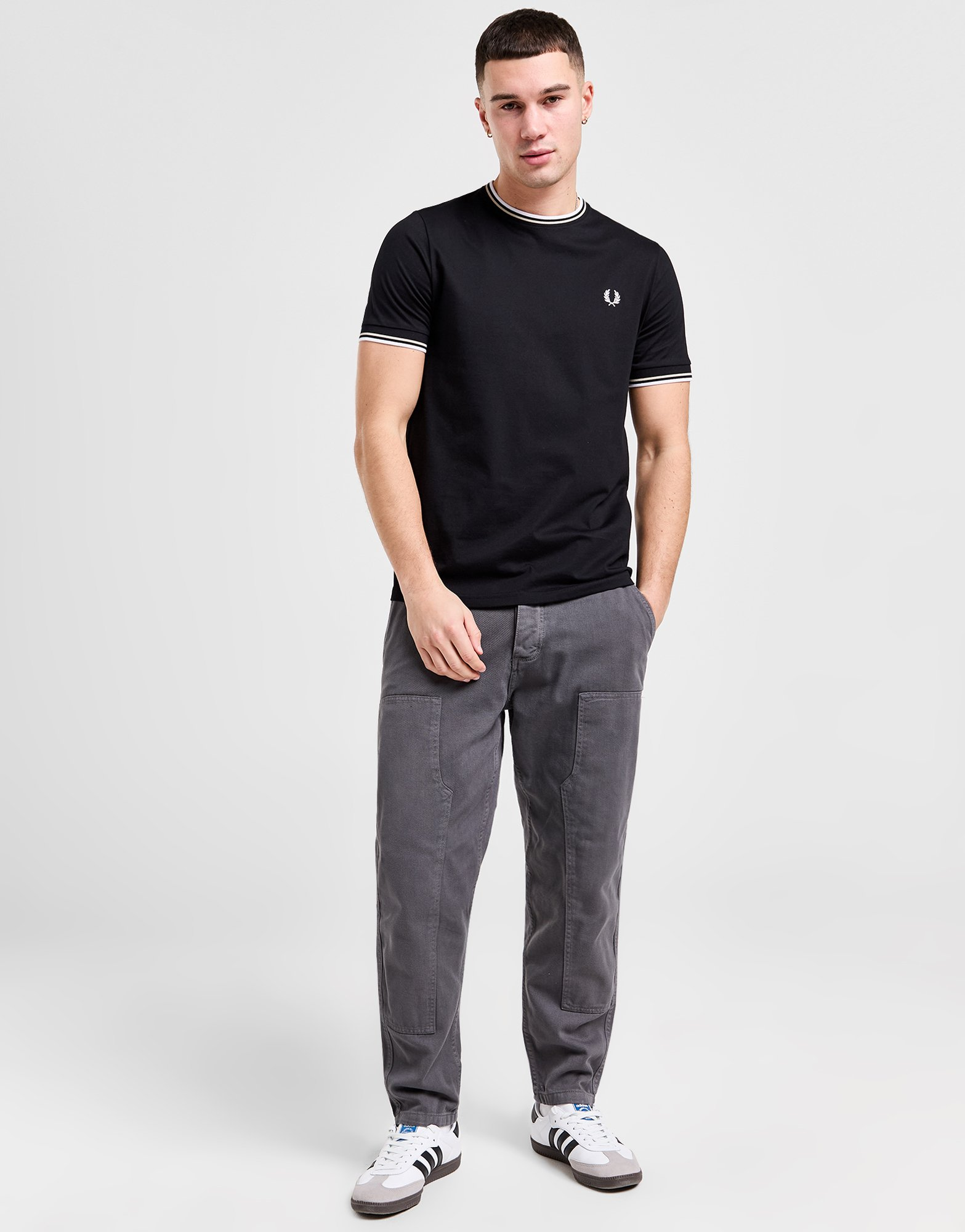 Fred Perry T-Shirt à Manches Courtes Twin Tipped Ringer Homme