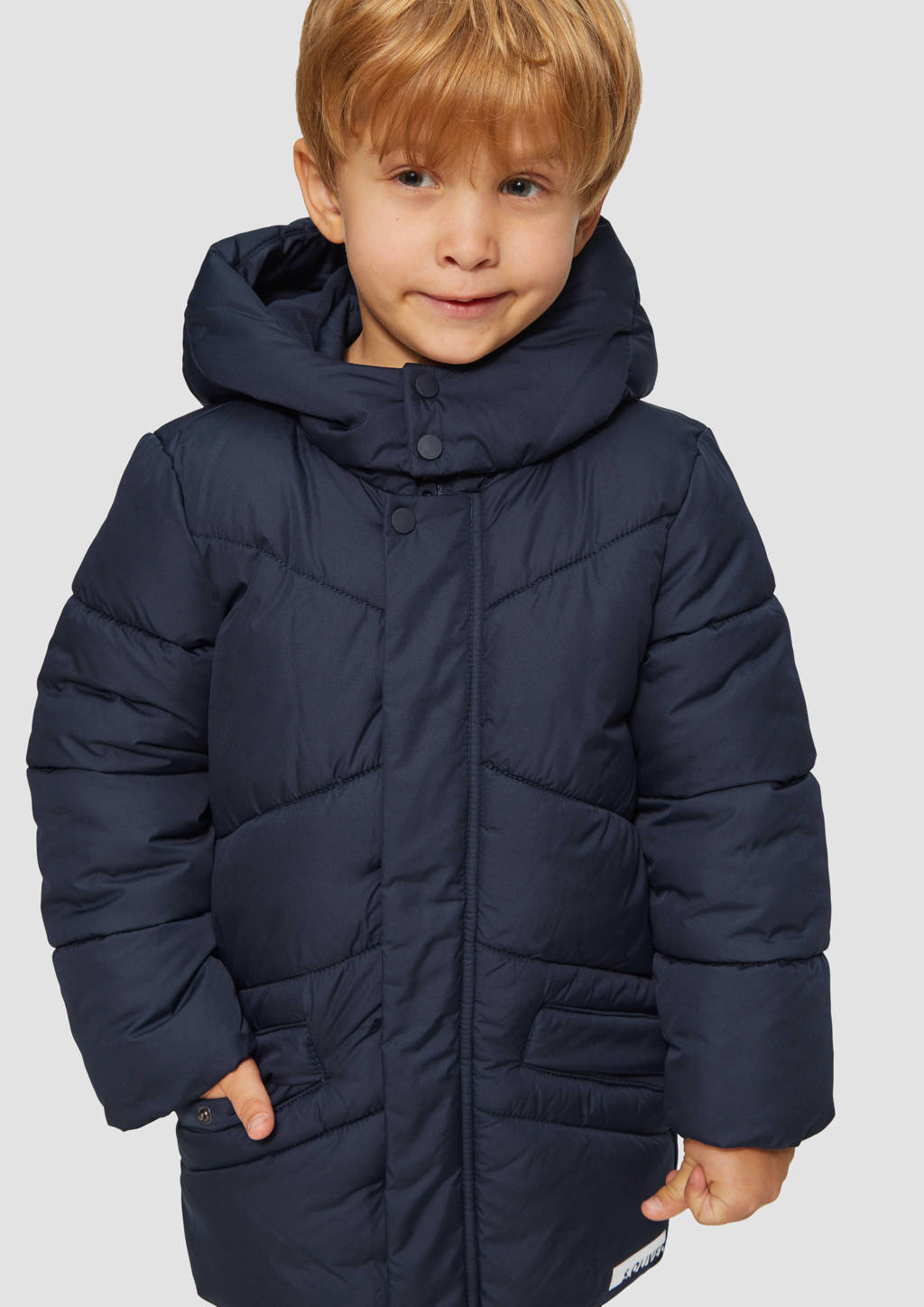 s.Oliver gewatteerde winterjas donkerblauw