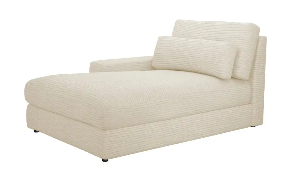 Element Branna Beige Cordstoff Ottomane links