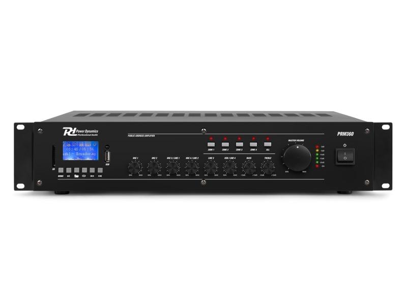 Power Dynamics Verstärker Pro PRM360 4-Zonen Mischer 6-Kanal-Mischverstärker