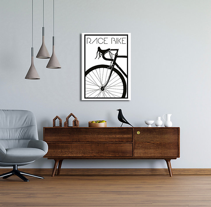 Toile imprimée race bike l.60 x H.80 cm