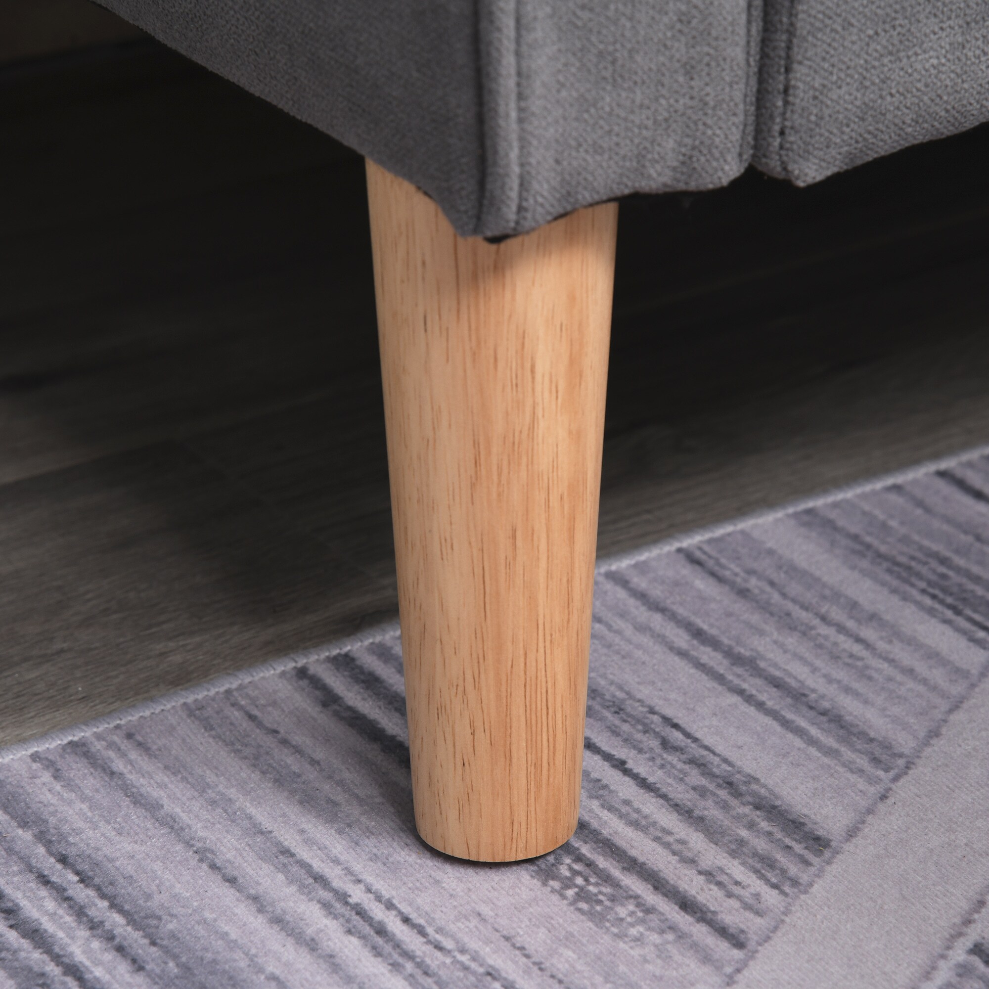 HOMCOM 2-Sitzer Sofa mit abnehmbaren Kissen grau 117 x 62 x 78 cm (BxTxH)