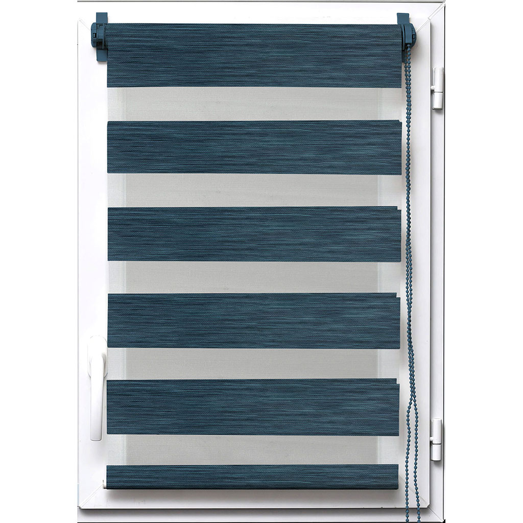 Store enrouleur jour nuit chiné bleu 45x90cm