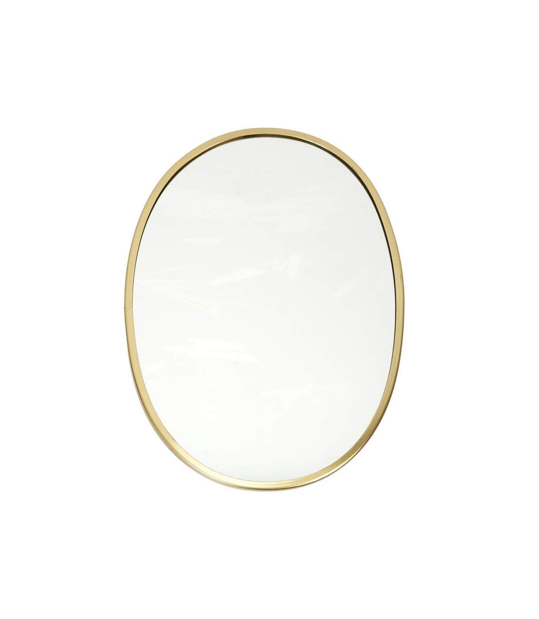Paris Prix - Miroir Mural Déco contour Ovale 34cm Or