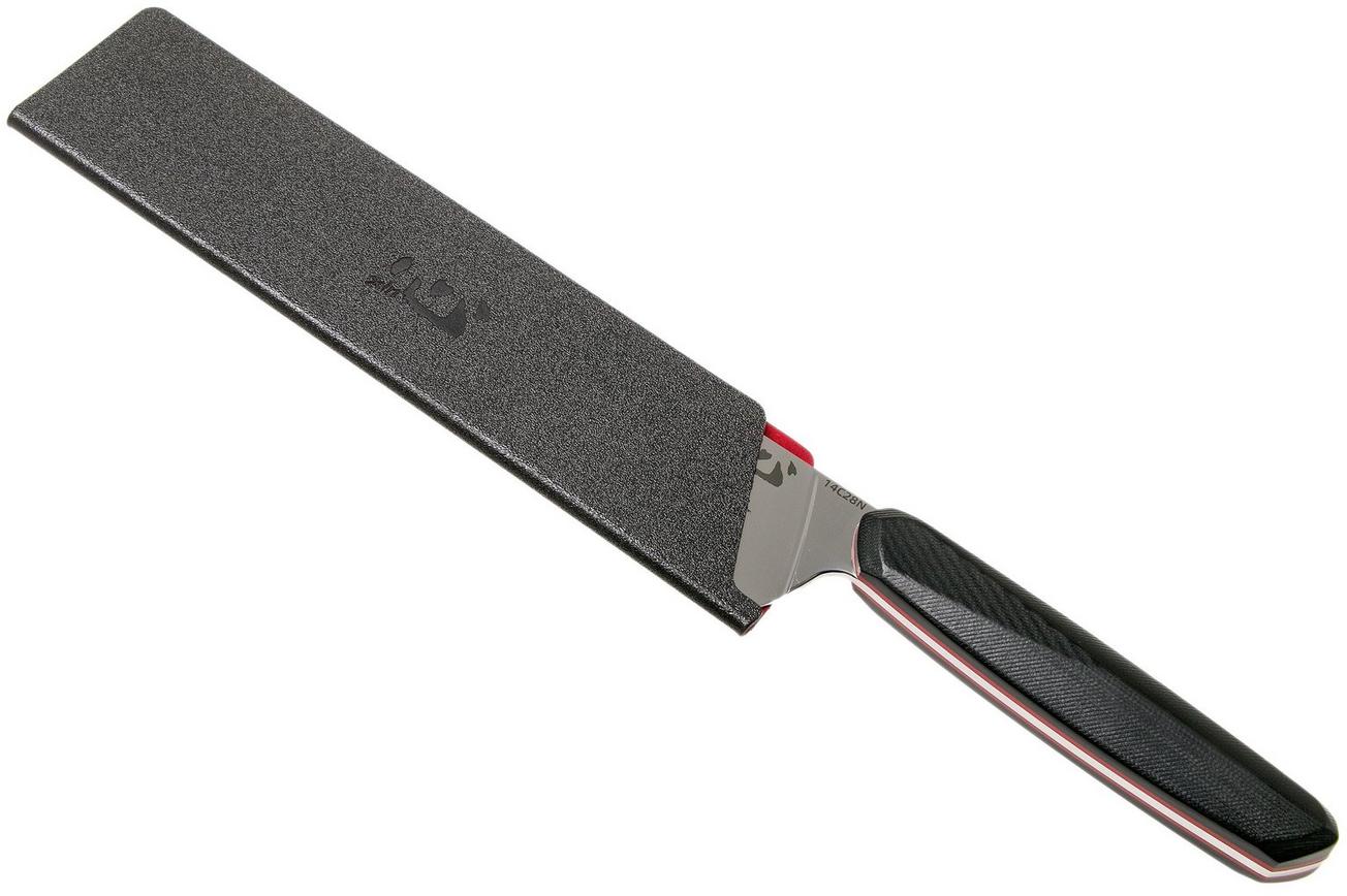 Xin Cutlery XinCore XC124 Black G10, Red Liners, Satin, koksmes, 21,5 cm
