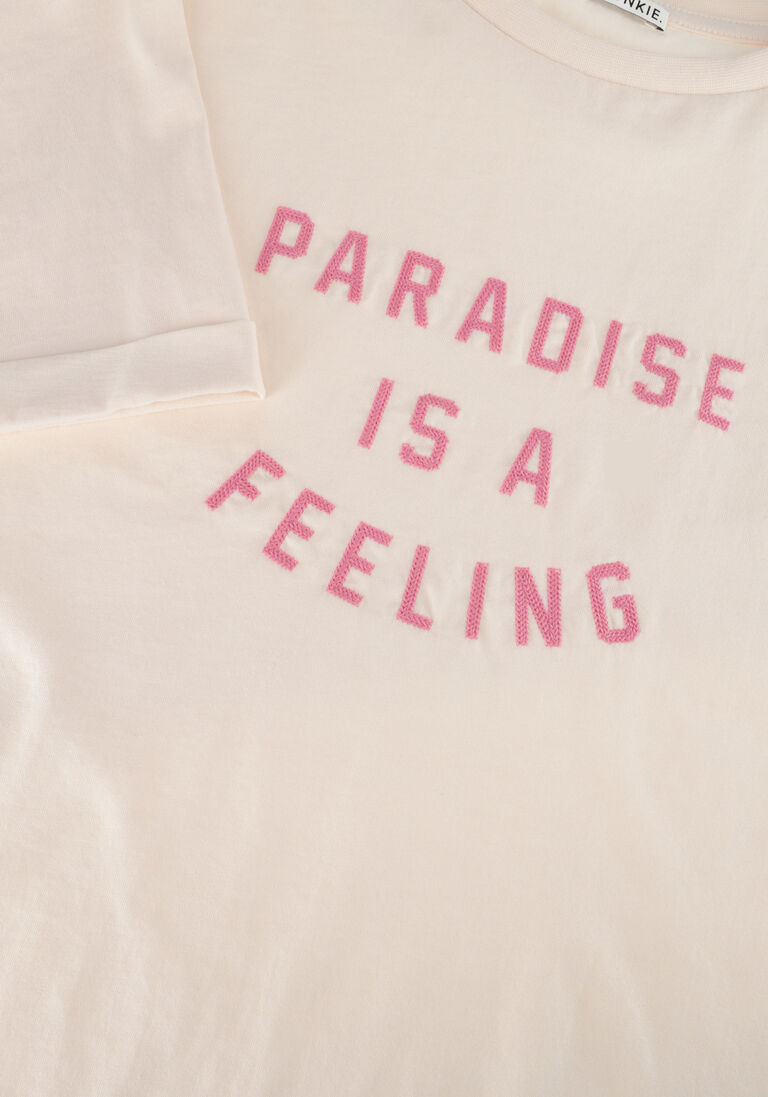 CATWALK JUNKIE roze catwalk junkie t-shirt relaxed rolled-up sleeve tee