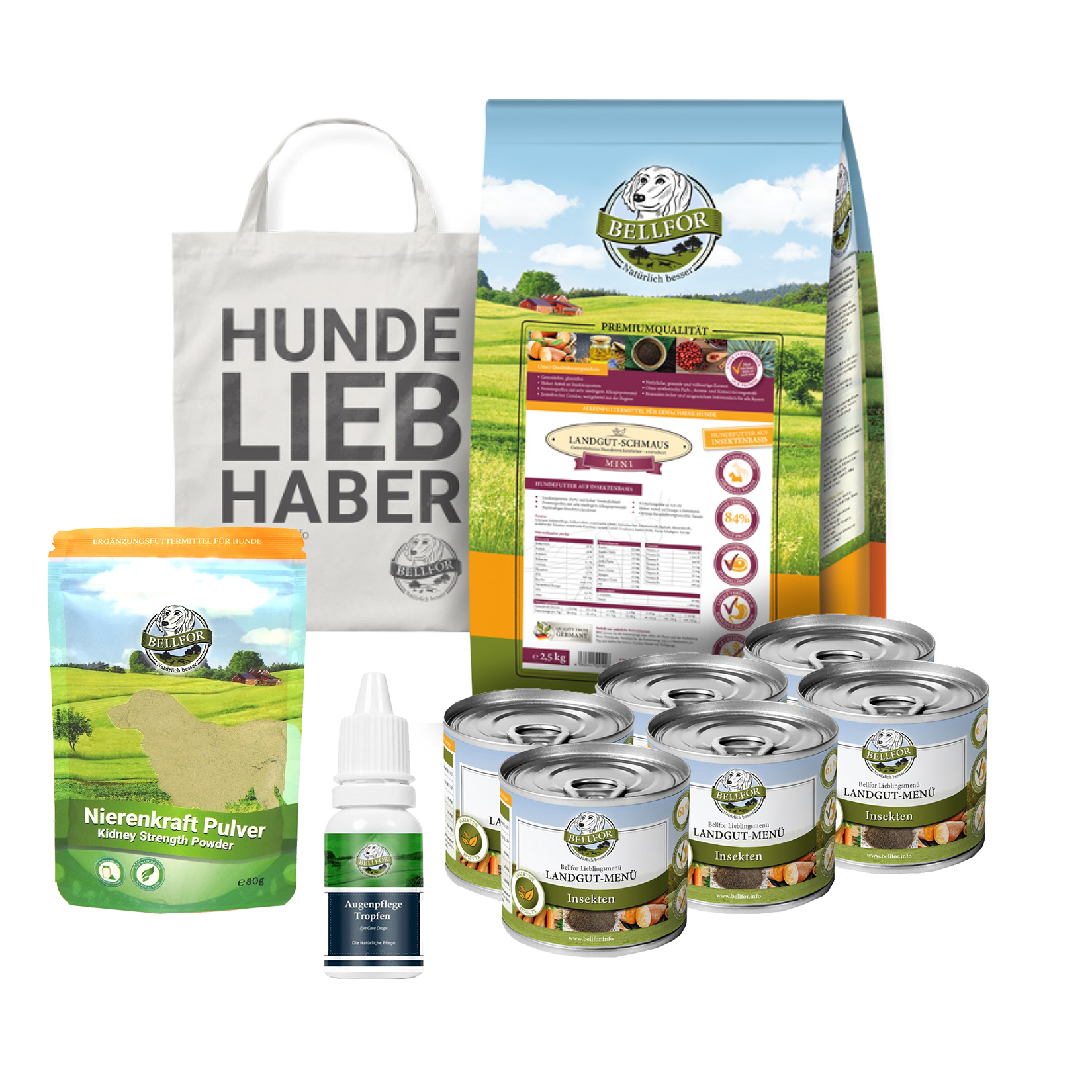 Set de soins oculaires pour les petits chiens souffrant d'allergies alimentaires