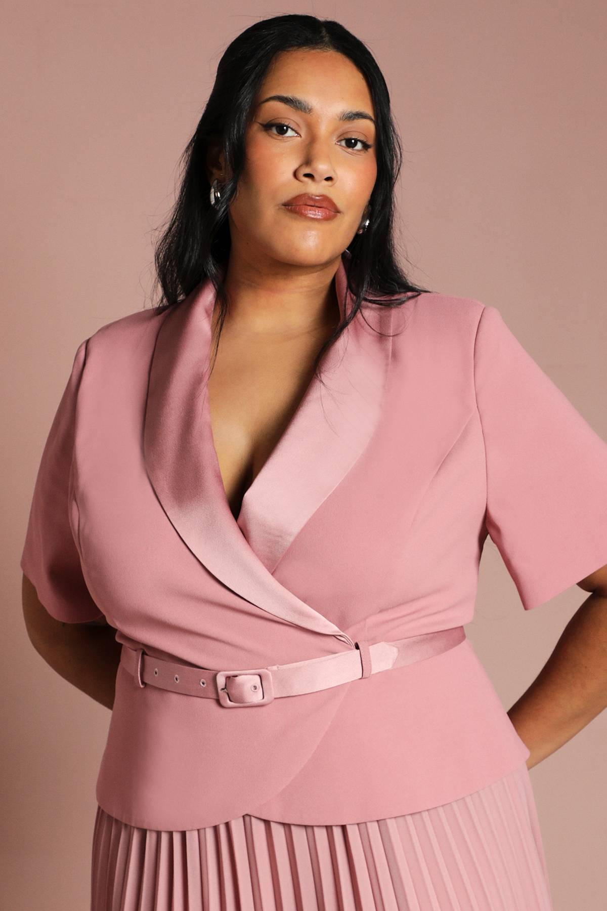 Coast Robe Cache-cœur 2 En 1 Grande Taille Avec Jupe Plissée