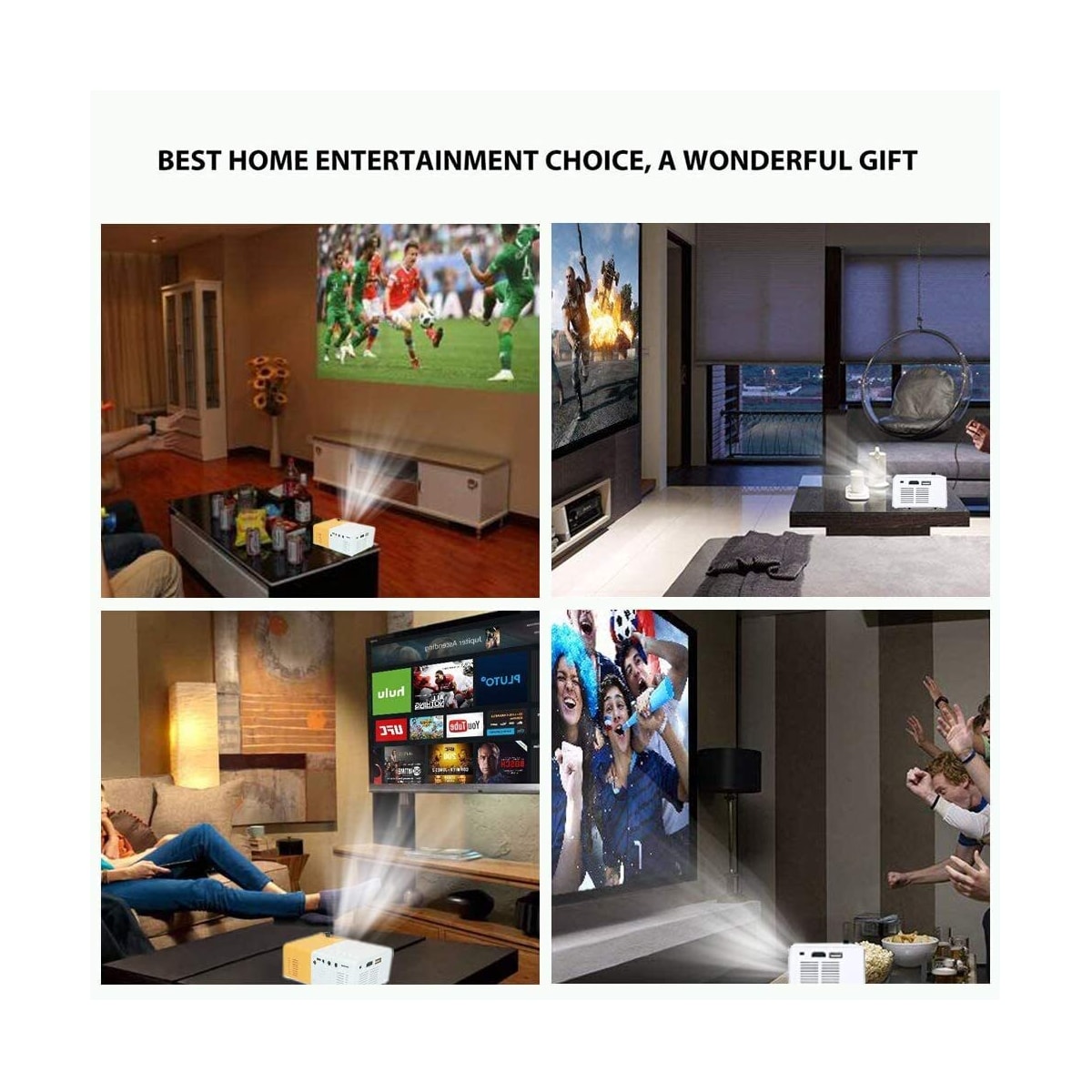 Bærbar projektor i lommeformat - Hvit / Gul