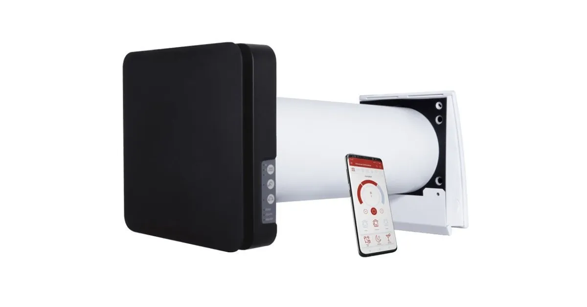 Duka One Pro 50 S WiFi Black Edition - Ventilator med varmegenvinding - 160 mm.