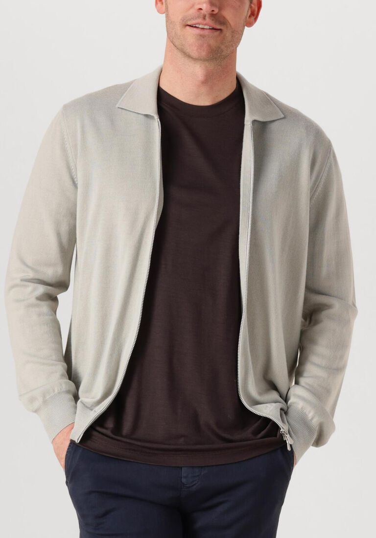 lichtgrijze gran sasso vest jacket zip
