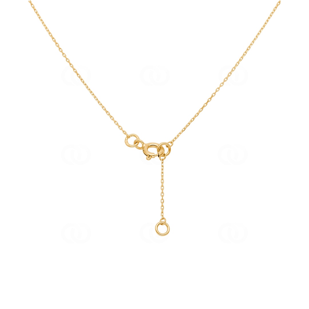 Collier mit Anhänger 750/18 K Gelbgold Infinity mit Saphir
