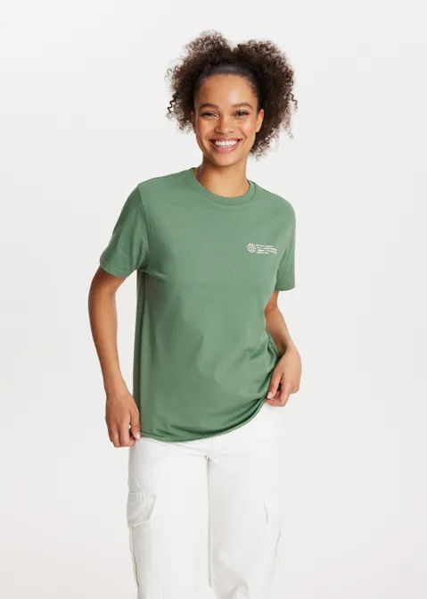 T-shirt met energy print groen (GRN.A)