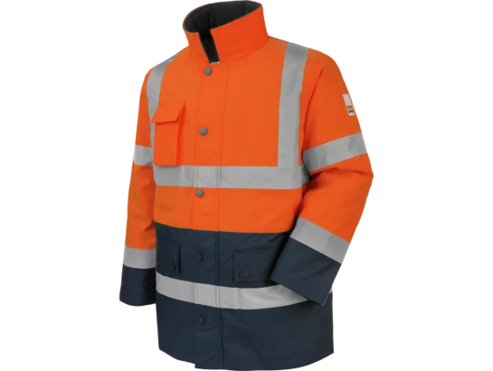 Parka de travail Würth MODYF haute-visibilité orange/marine