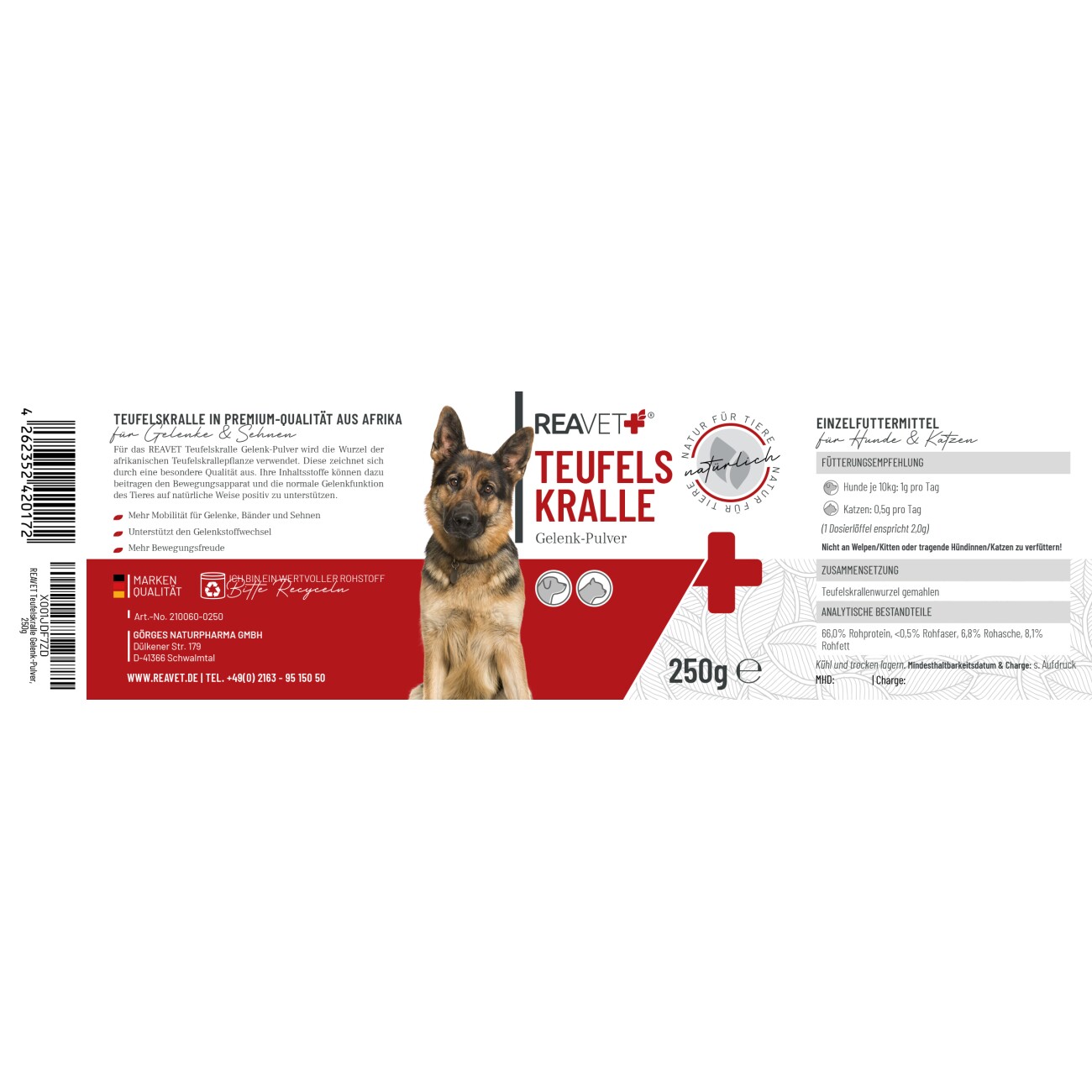 REAVET Afrikanische Teufelskralle 250g