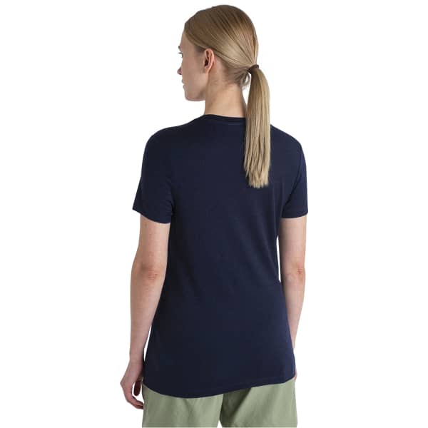 T-shirt randonnée ICEBREAKER W MERINO 150 TECH LITE III SS TEE HIKE PATH MIDNIGHT NAVY