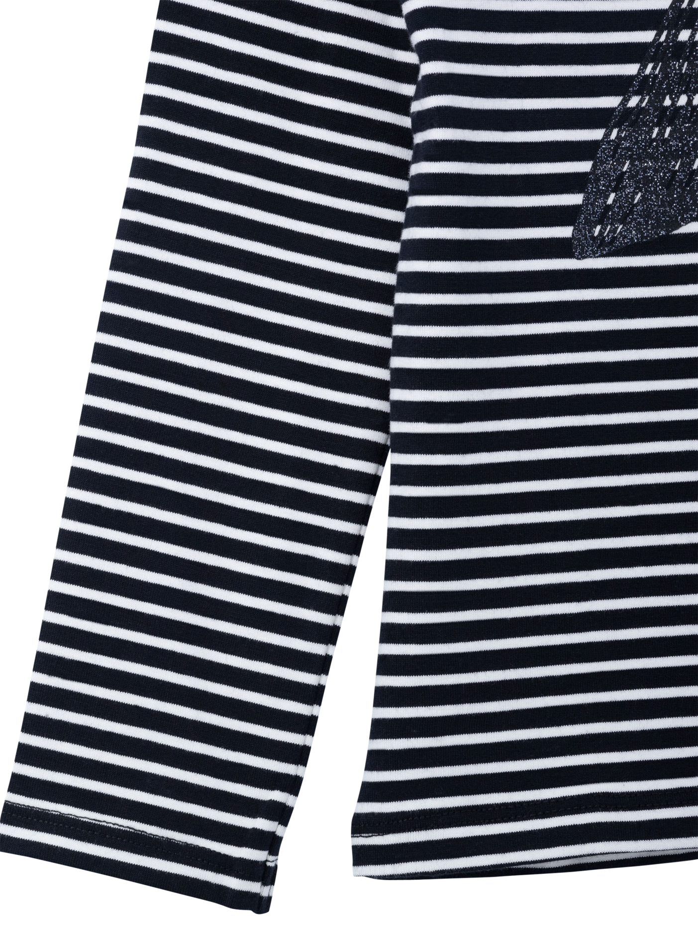 Tee-shirt col rond en coton mélangé | Noir