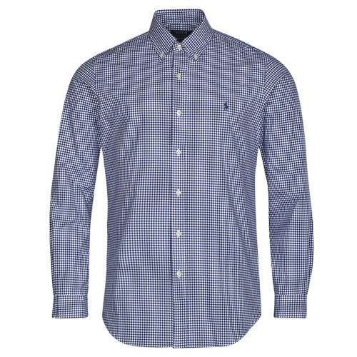 Polo Ralph Lauren - CHEMISE AJUSTEE EN POPLINE DE COTON COL BOUTONNE Marino / Blanco