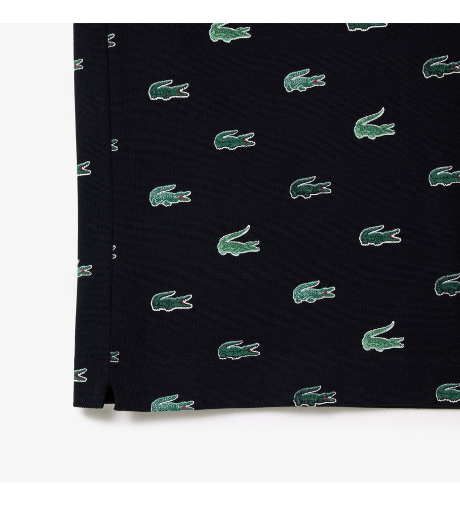 Lacoste Polo Original L.12.12 corte clássico com diversos crocodilos azul-marinho