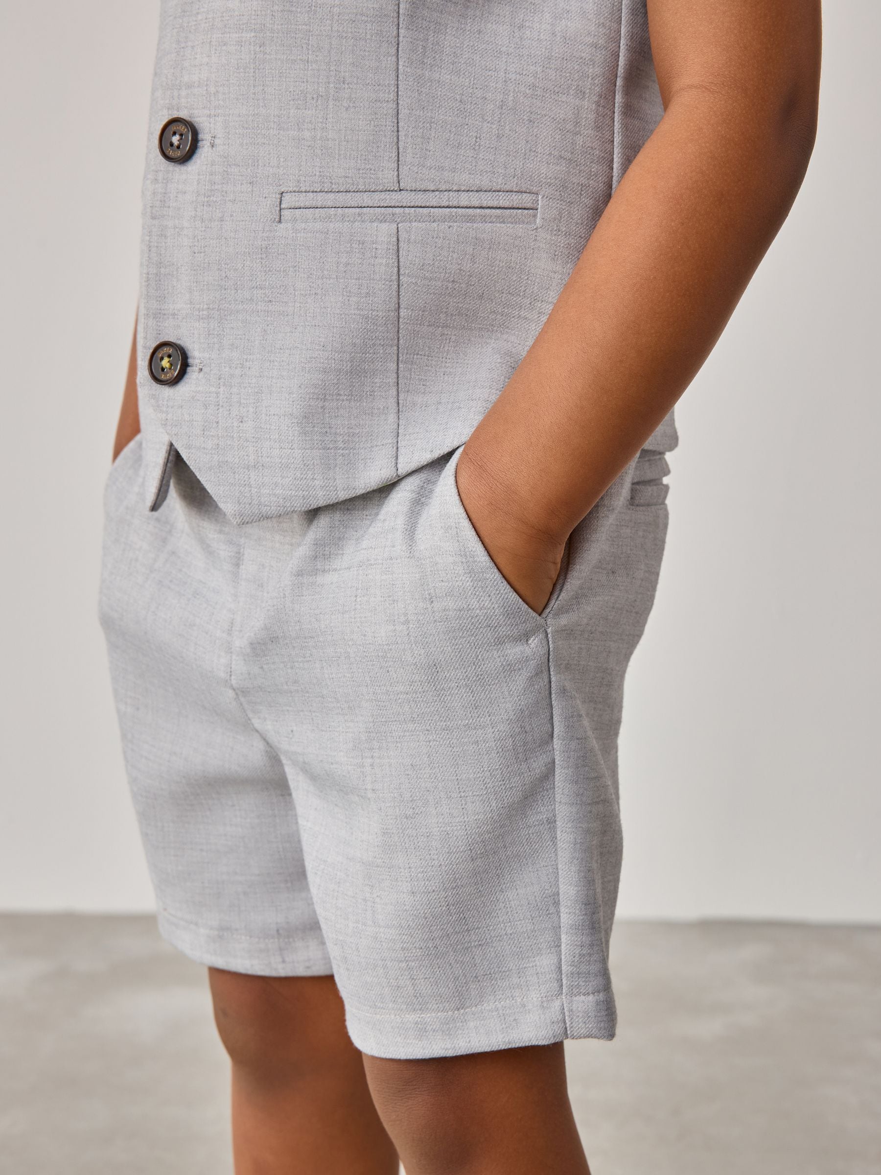 Baker by Ted Baker Grey Shirt Waistcoat and Shorts Set