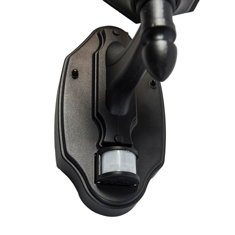 Buiten wandlantaarn zwart met bewegingssensor IP44 - New Orleans Up