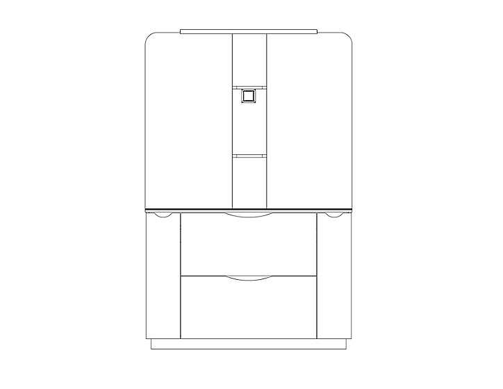 Meuble de salle de bains à poser H.185 x l.120 cm, blanc, Palermo