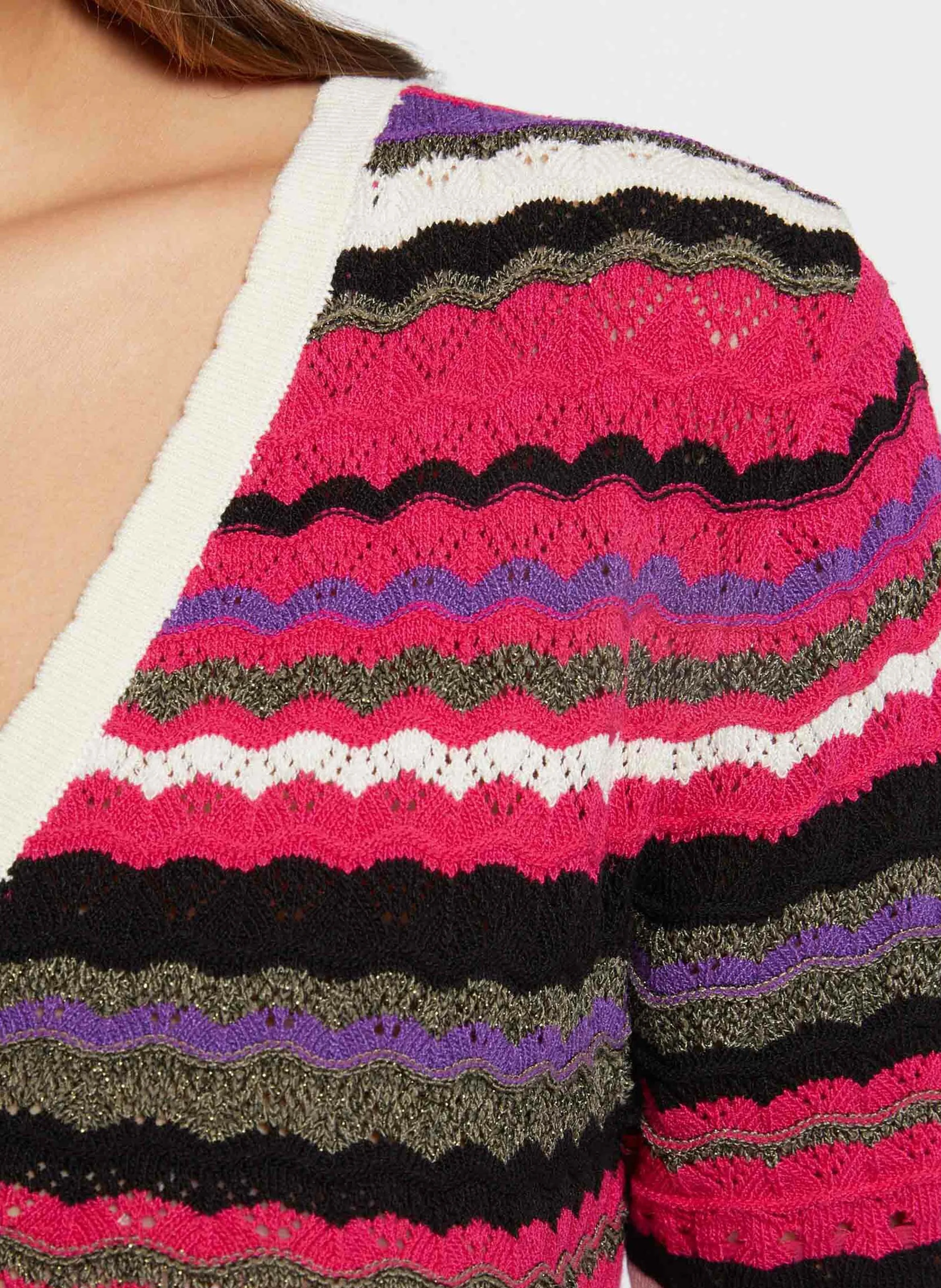 MRAOUL - Pull manches courtes rayé| Multicolore