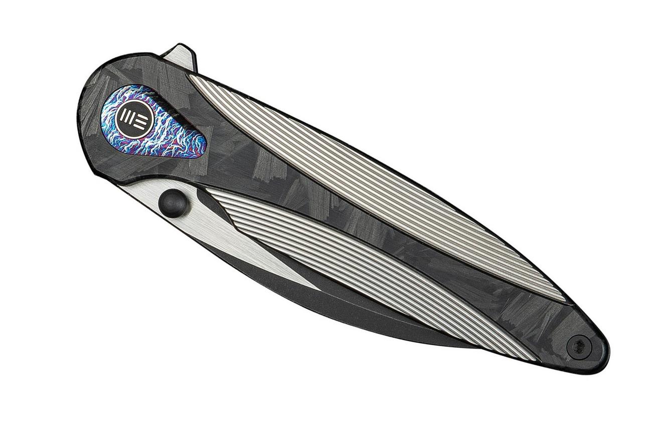 WE Knife Zenthra WE24021C-1 Satin/Black Stonewashed M390 Satin/Black Titanium Carbon Inlay, zakmes