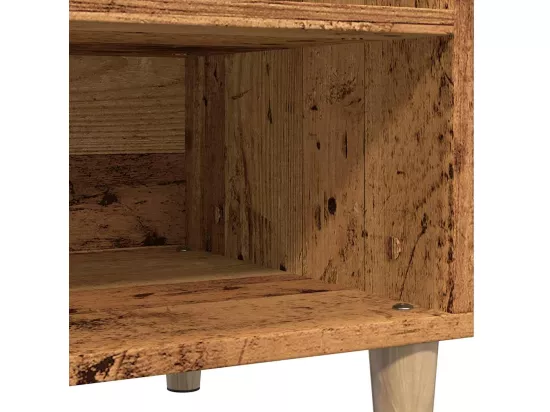 Armoire à disques vieux bois 84,5x38x48 cm bois d'ingénierie