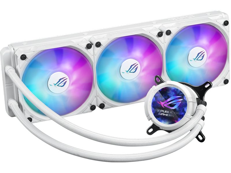 ASUS ROG Wasserkühlung ROG Strix LC III 360 ARGB White Edit All-in-One Flüssig-CPU-Wasserkühlung mit 2.1 Zoll IPS-LCD Display