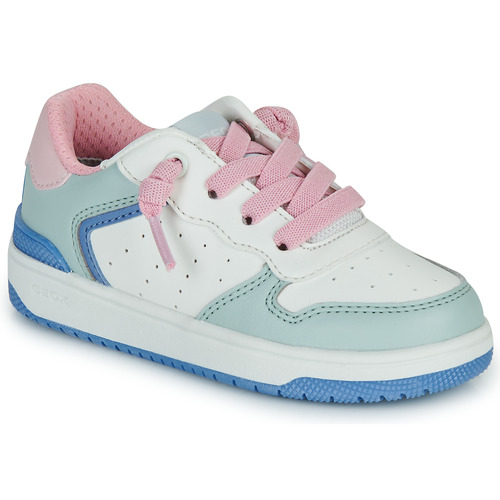 Geox - J WASHIBA GIRL - Blanc / Vert / Rose