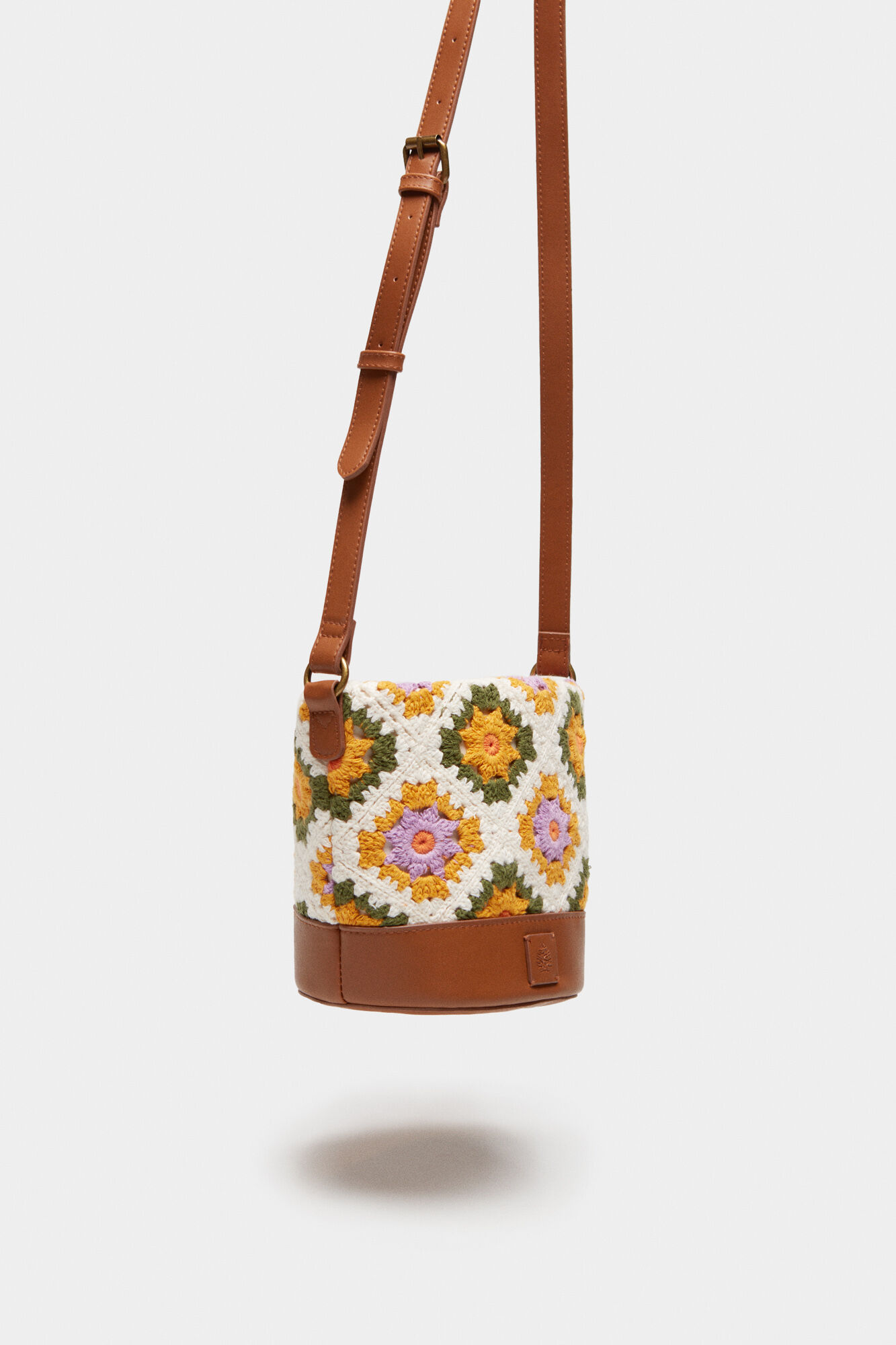 Bolso Bombonera Crochê - bege médio