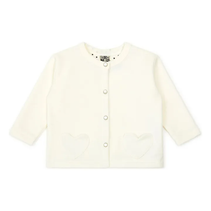 Bonton Cardigan Sister Coton Bio | Ecru