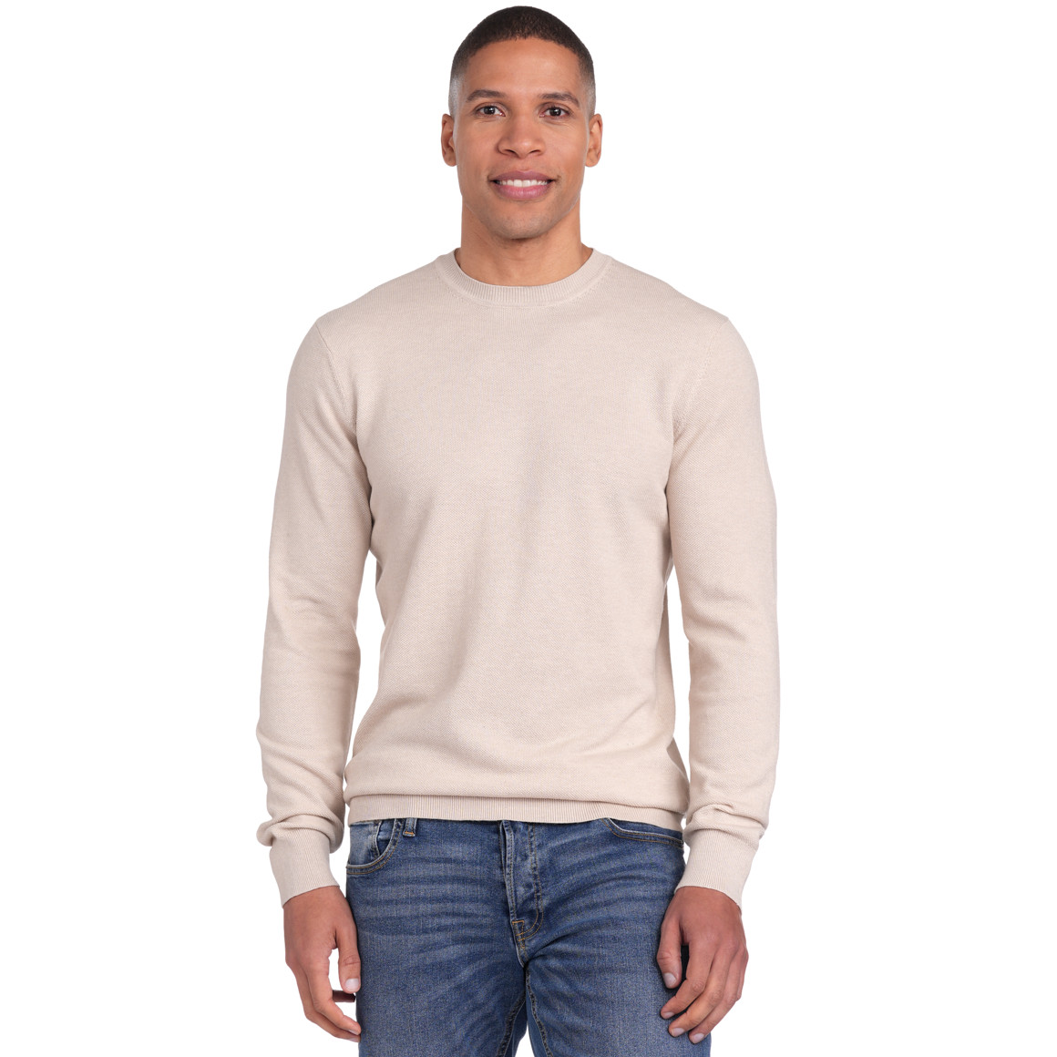 VanVaan Herren Feinstrickpullover unifarben beige