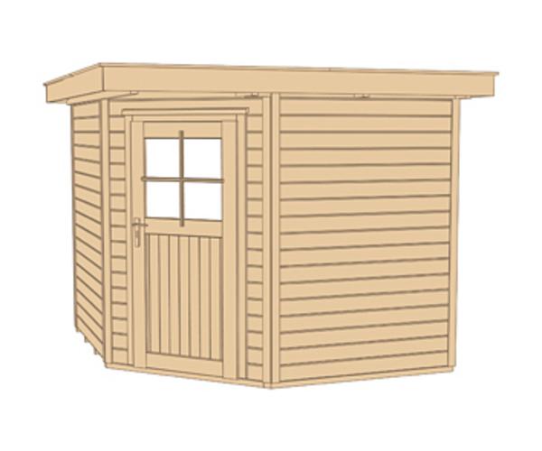 Weka Gartenhaus 229 Gr. 2, ca. B270/H217/T270
