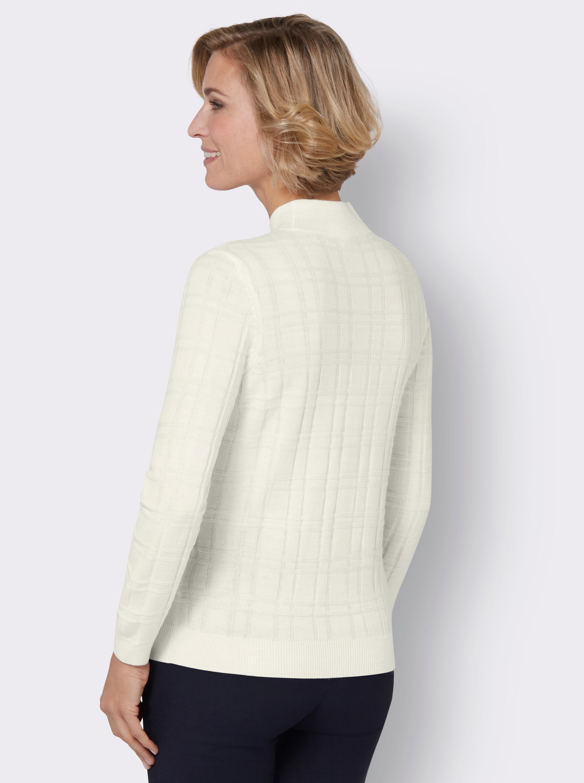 Stehkragen-Pullover
