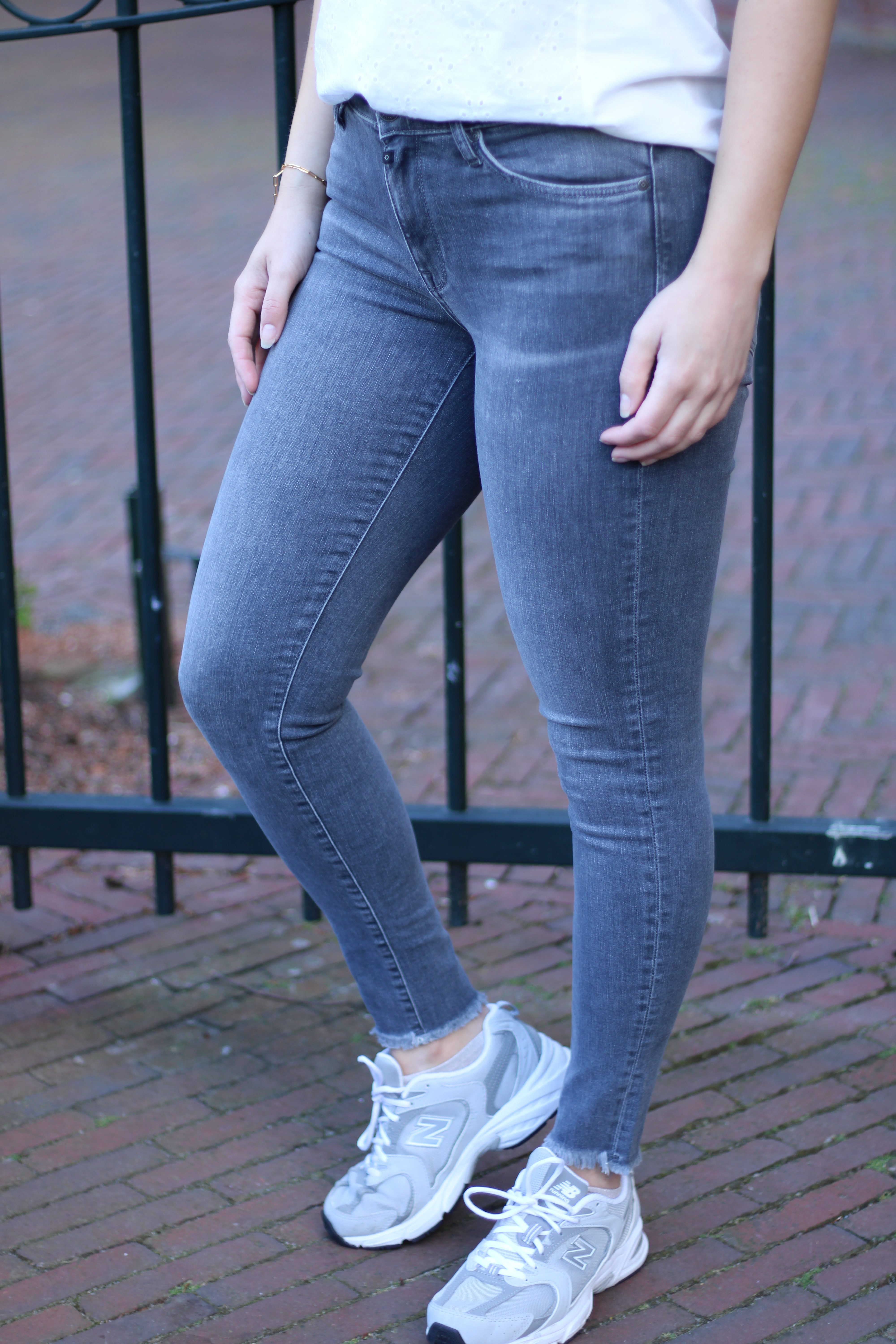 COJ Denim - Lina Fringe Jeans - Grey Vintage