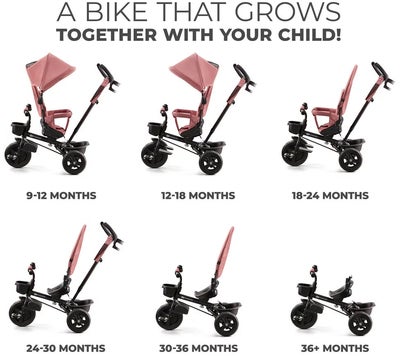 Kinderkraft AVEO 6-i-1 Trehjulssykkel, Rosa