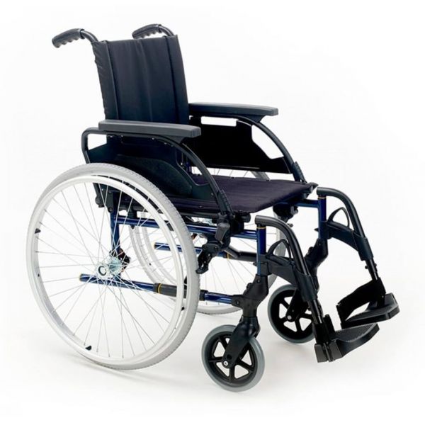 Sunrise Medical Cadeira de Rodas Dobrável Breezy Premium Azul Marinho Largura Assento: 46 cm Rodas: Maciça
