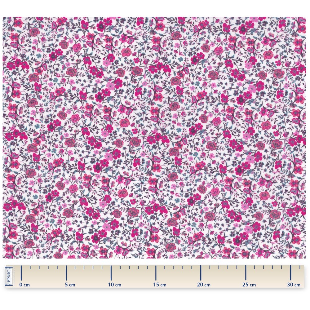 Tissu Coton Au Mètre Ex2229 Lianes Fuchsia